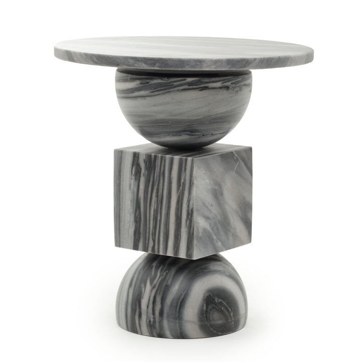 Walterina Marble Accent Table Dark Grey