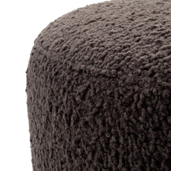 Evella Fabric Ottoman Dark Grey