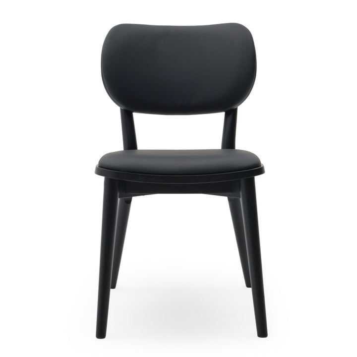 Elinor Leather Chair Black