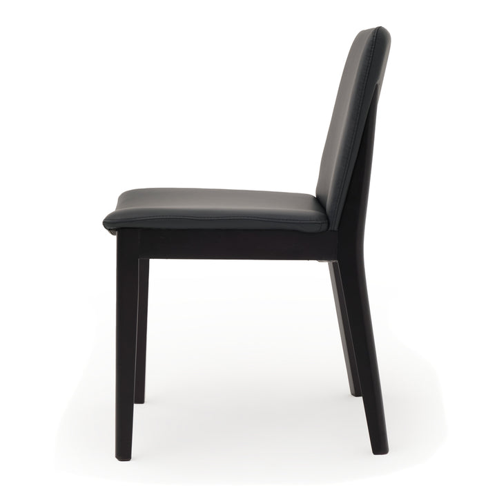 Emy Leather Chair Black