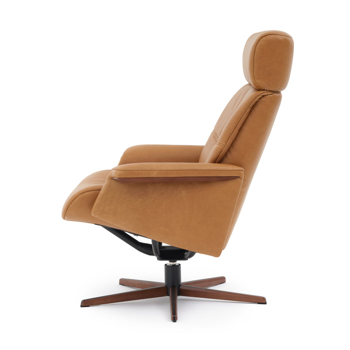 Norris Reclining Chair with Ottoman Cognac