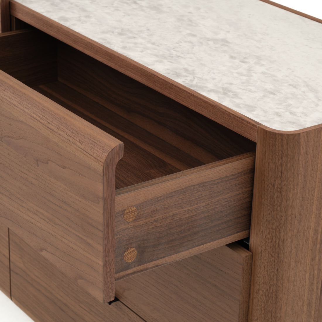 Evana Wood Sideboard Dark Brown