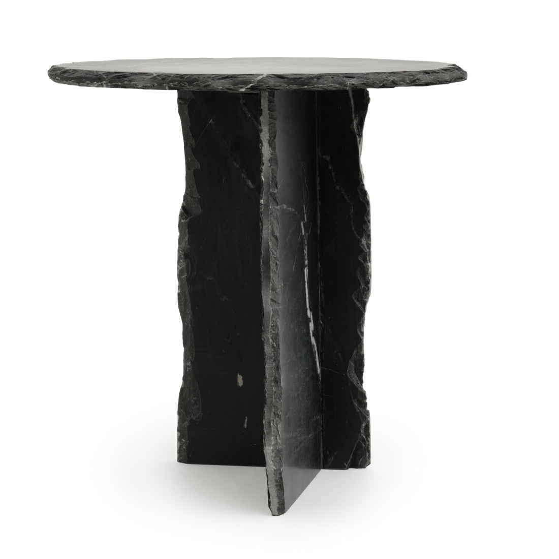 Eshma Marble Accent Table Black