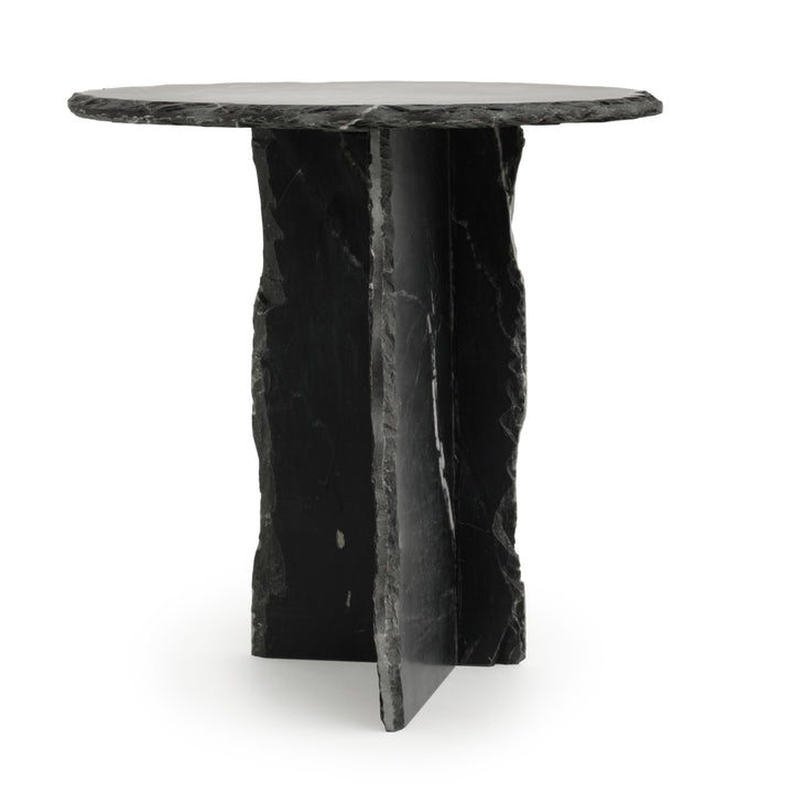 Eshma Marble Accent Table Black