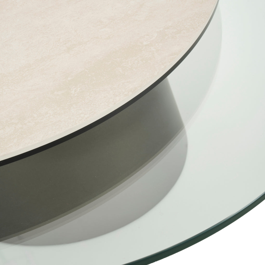 Navona Ceramic Coffee Table Light Brown