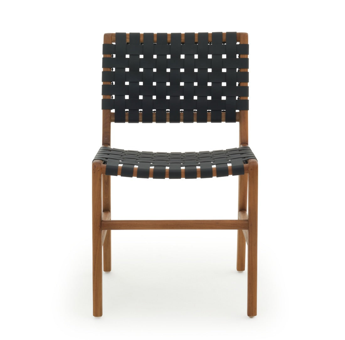 Santina Leather Chair Black