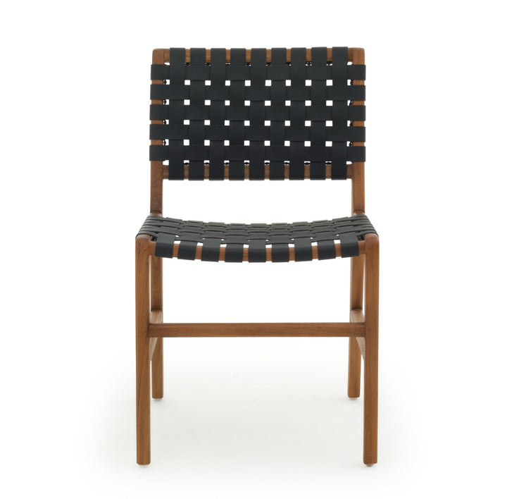 Santina Leather Chair Black