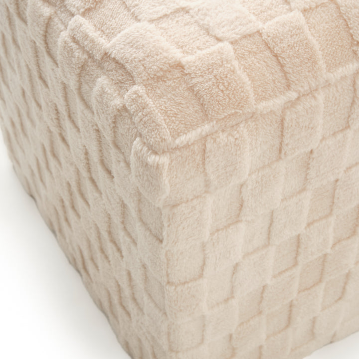 Nimit Fabric Ottoman Off White