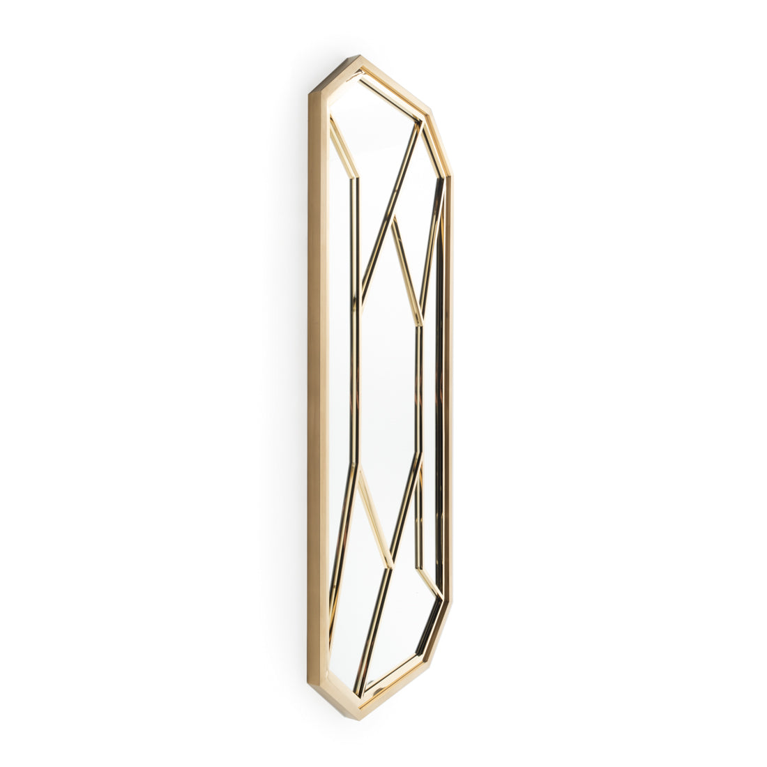 Wavi Floor Mirror Gold