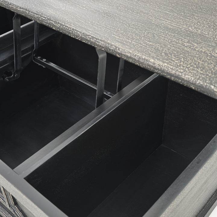 Indira Coffee Table with Storage Dark Grey