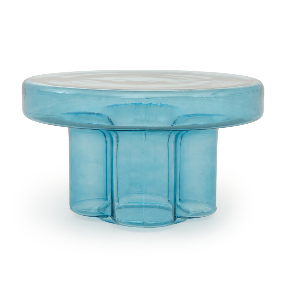 Eira Glass Coffee Table Light Blue