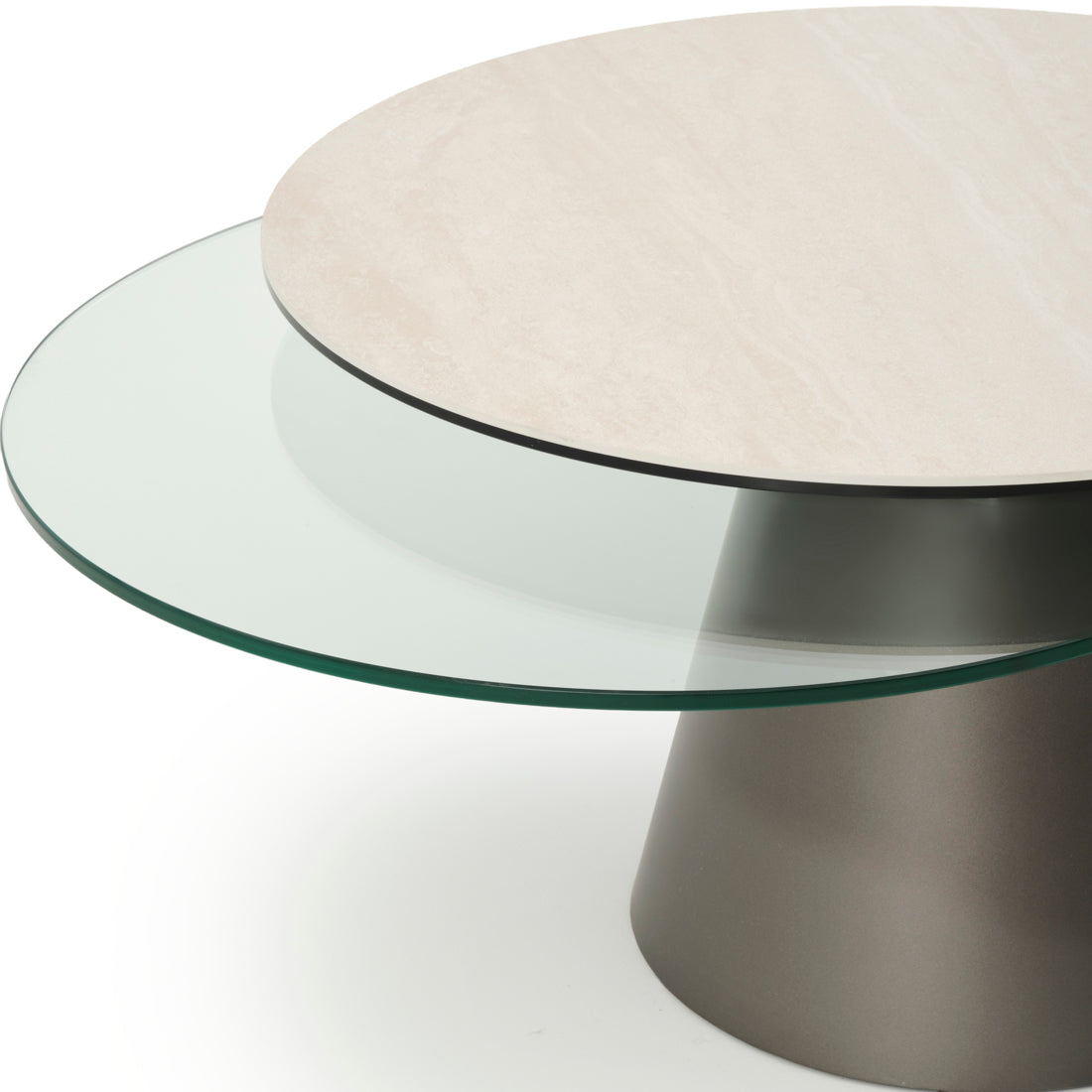 Navona Ceramic Coffee Table Light Brown