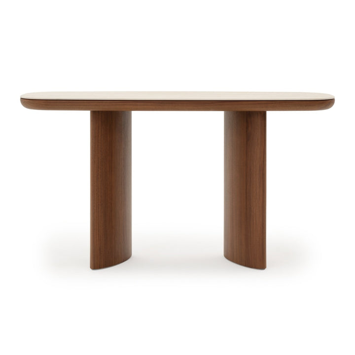 Navani Ceramic Console Table Light Brown