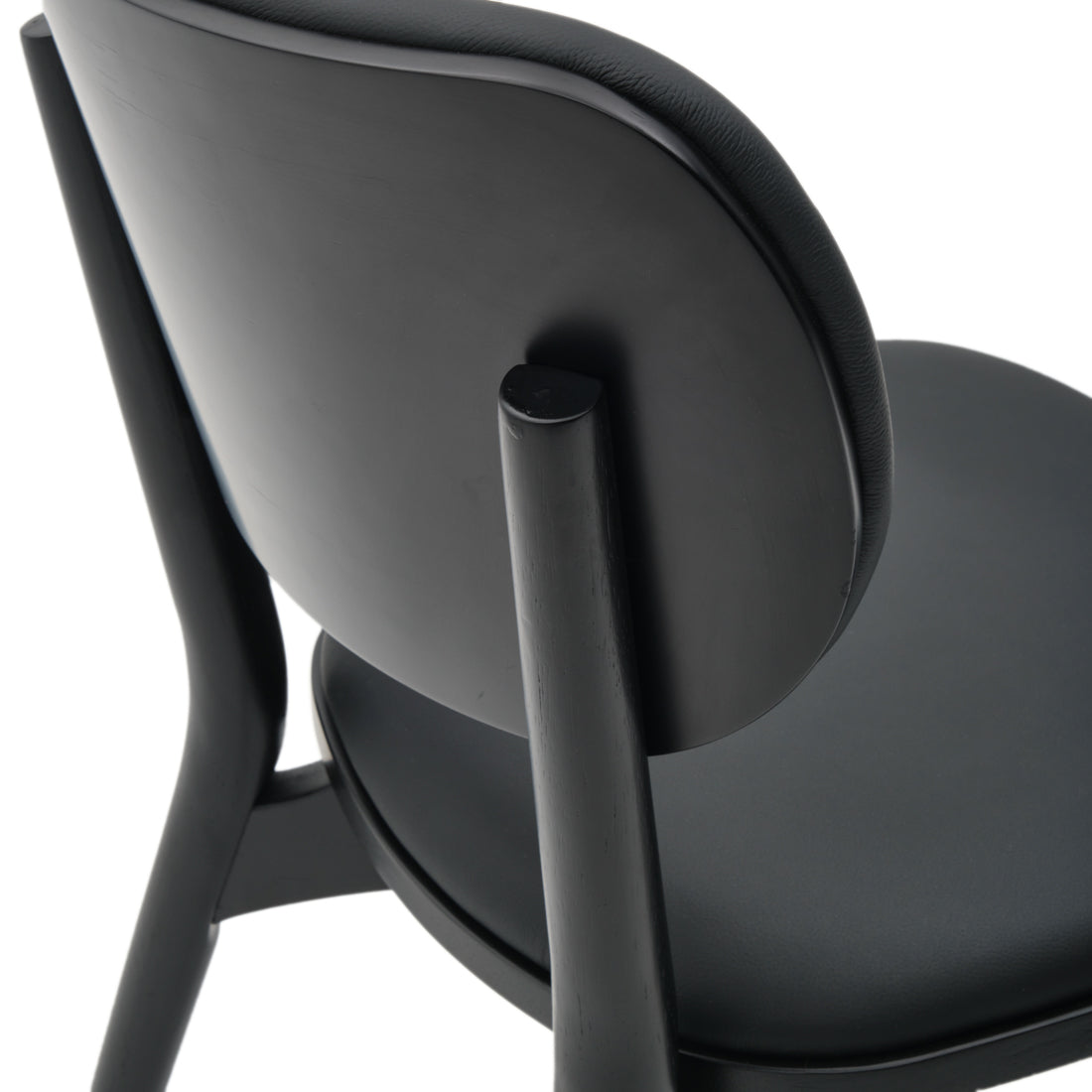 Elinor Leather Chair Black