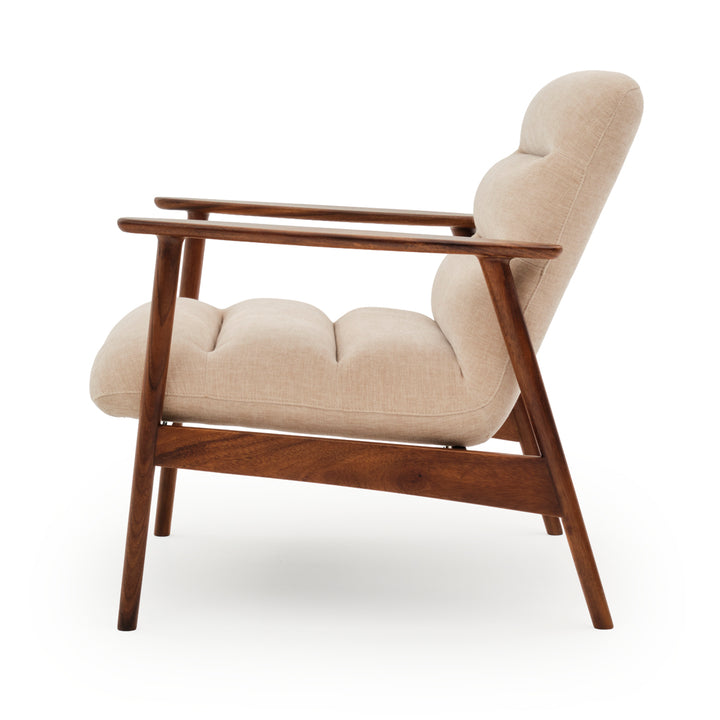 Natan Fabric Accent Chair Light Brown
