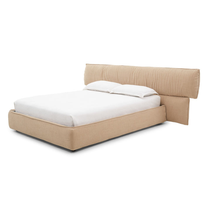 Wenna Fabric King Bed Beige