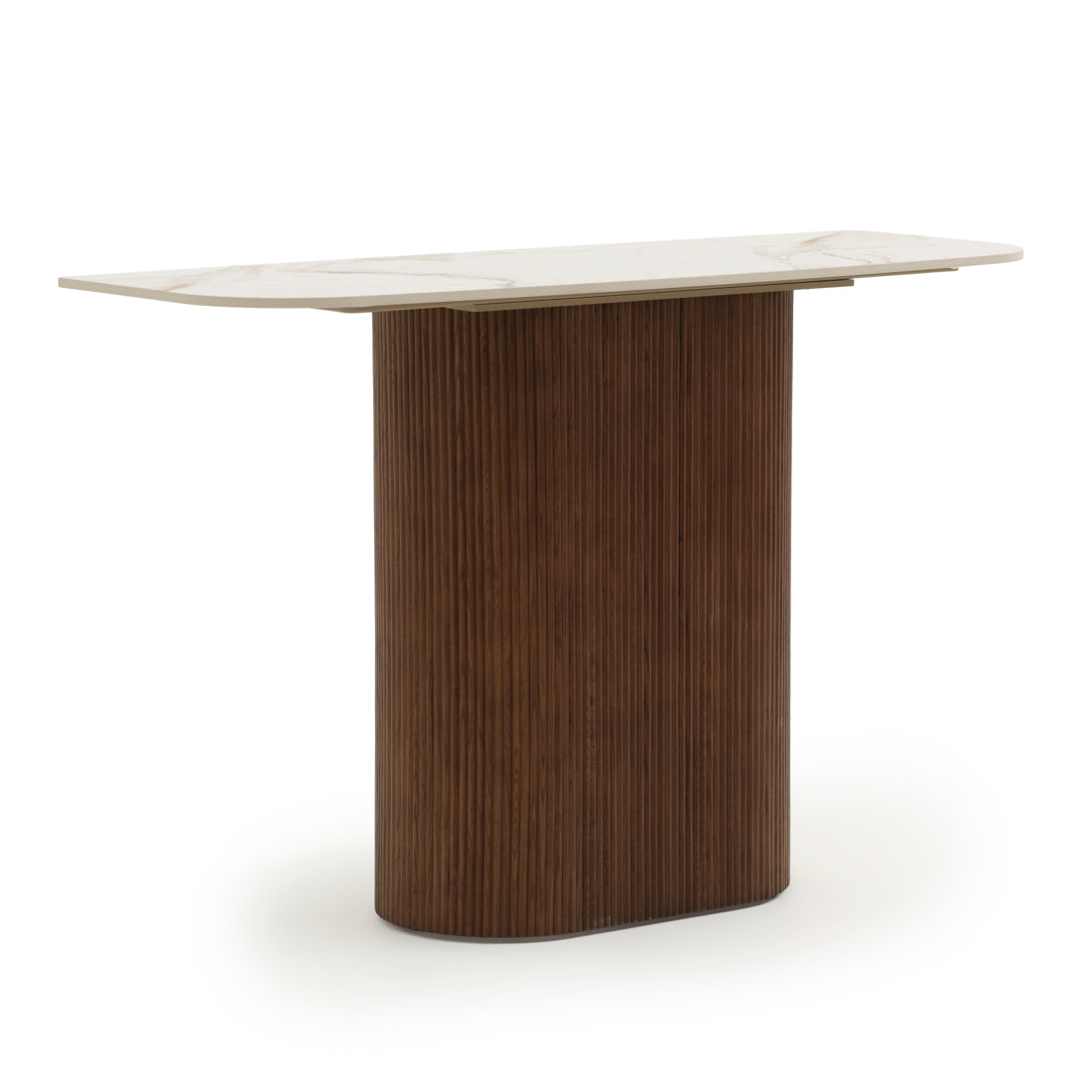 Esmeralda Ceramic Console Table White