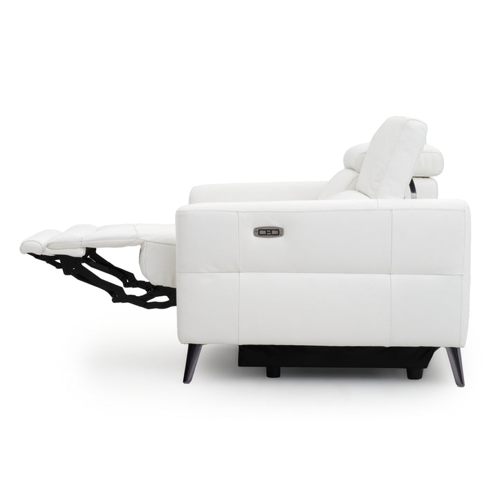 Westlyn Leather Reclining Loveseat White