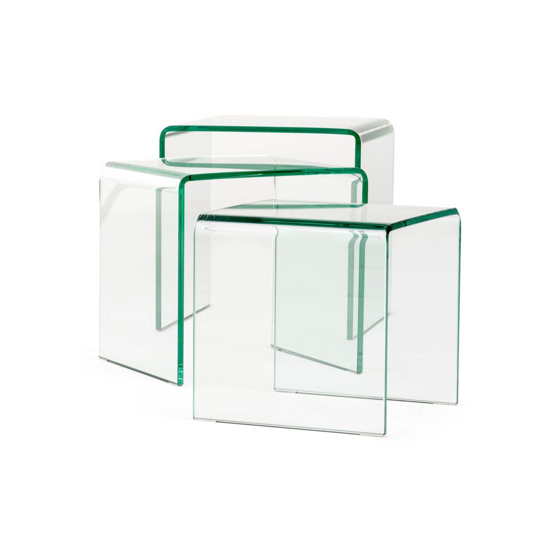 Wenzel Glass Nesting Table Clear
