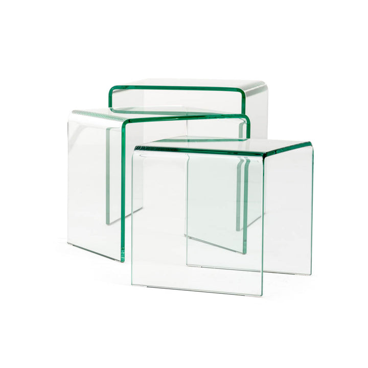 Wenzel Glass Nesting Table Clear