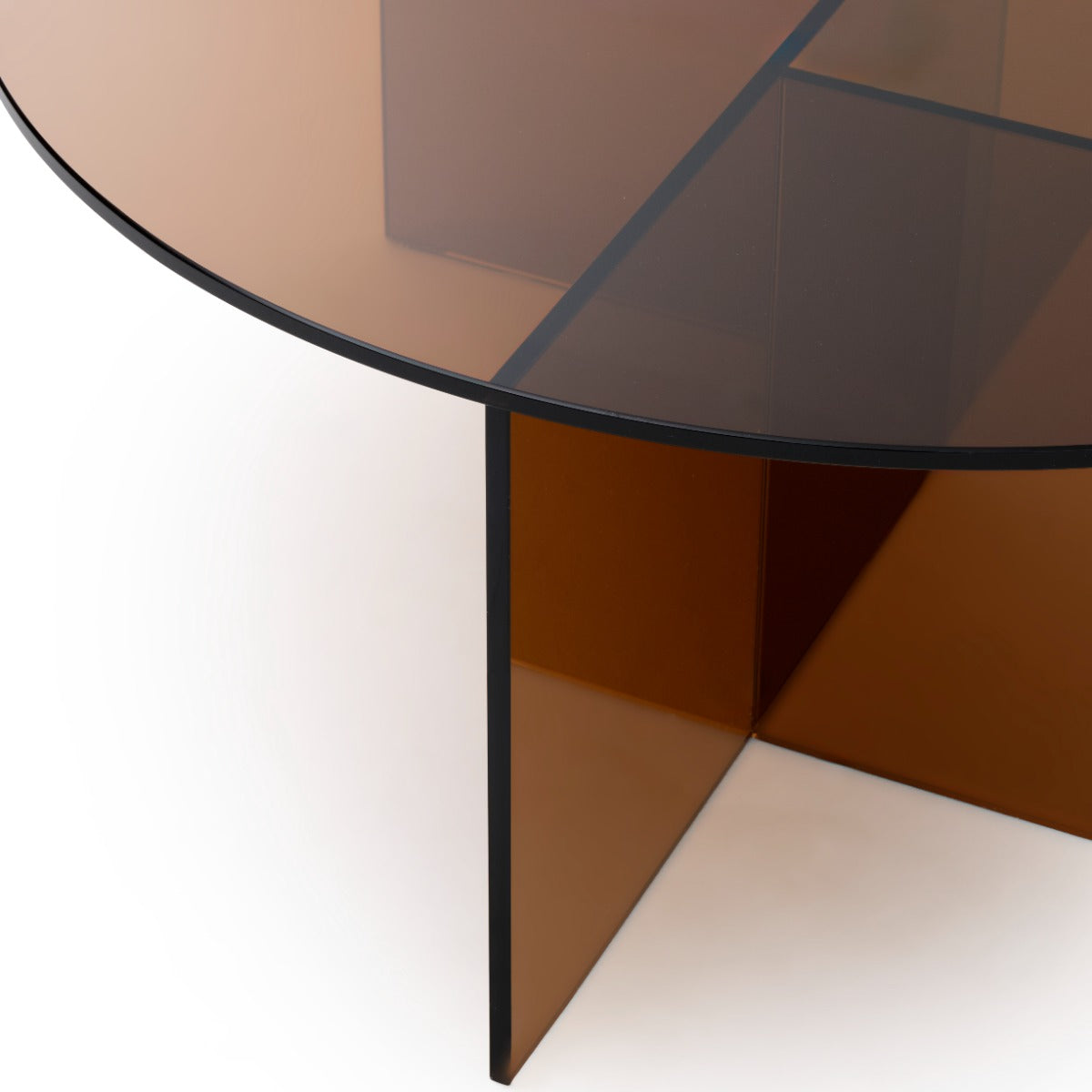 Eirata Glass Coffee Table Light Brown