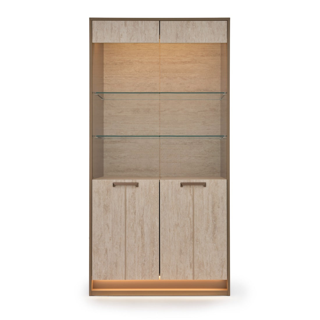 Nunzia Glass Curio Beige