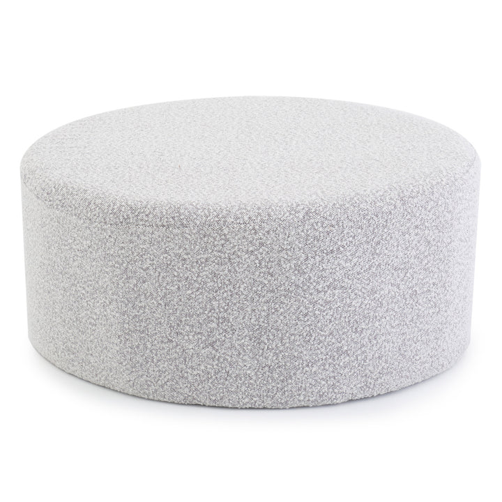 Emondi Fabric Ottoman Light Grey