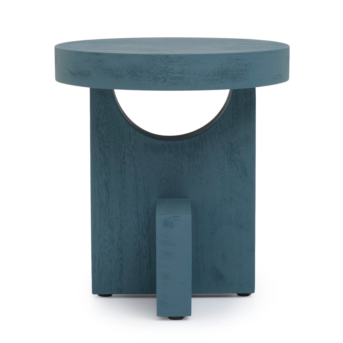 Siya Wood Accent Table Light Blue