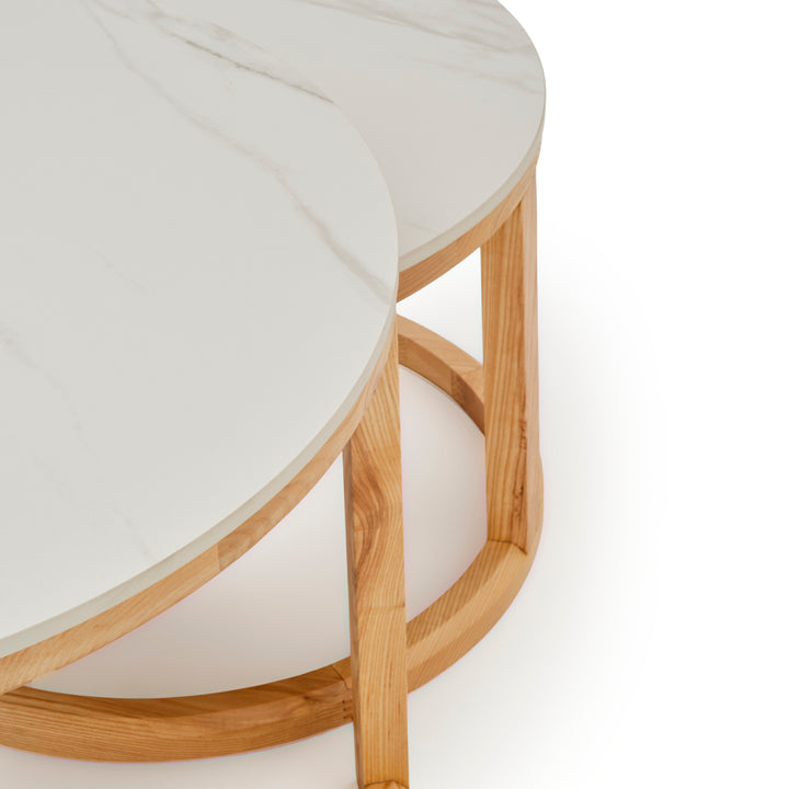 Eli Ceramic Nesting Table White