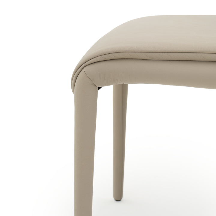 Nanji Leather Chair Light Grey
