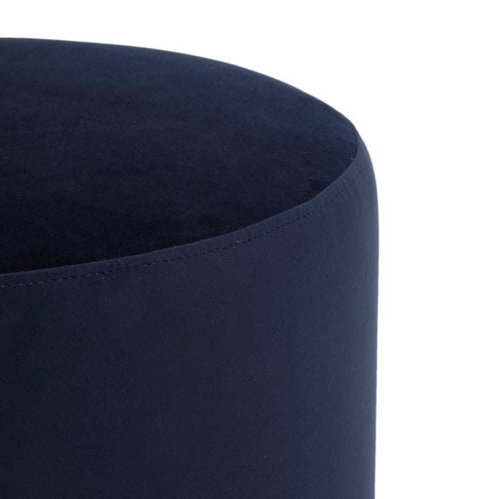 Wyle Fabric Ottoman Dark Blue