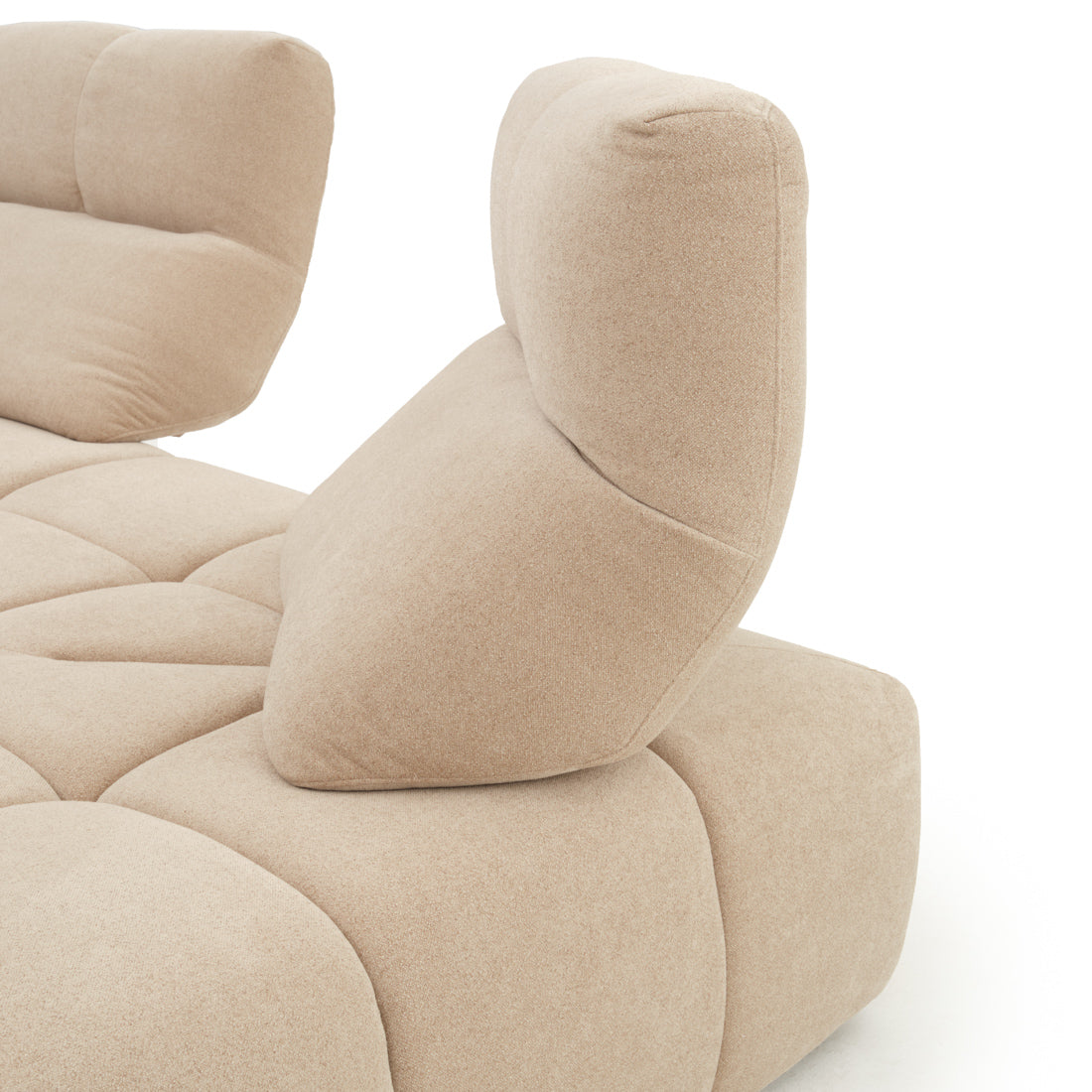 Nerida Fabric Sectional Sofa Beige