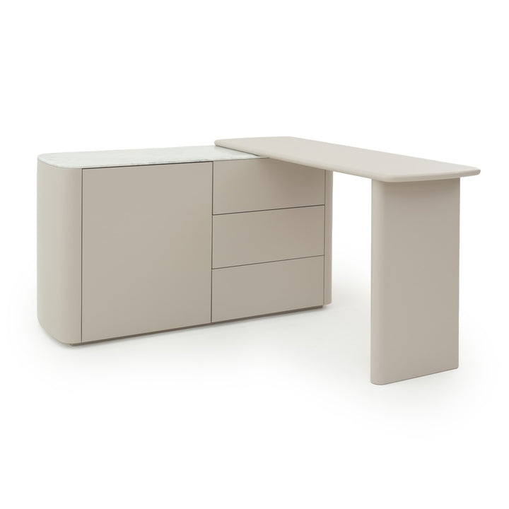 Wissam 3-Drawer Dresser Light Grey