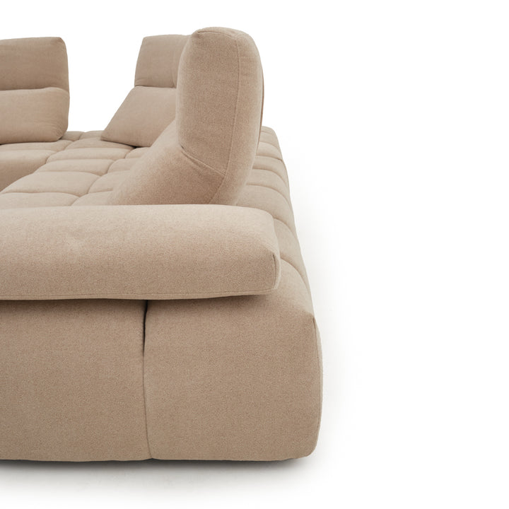 Nerida Fabric Sectional Sofa Beige