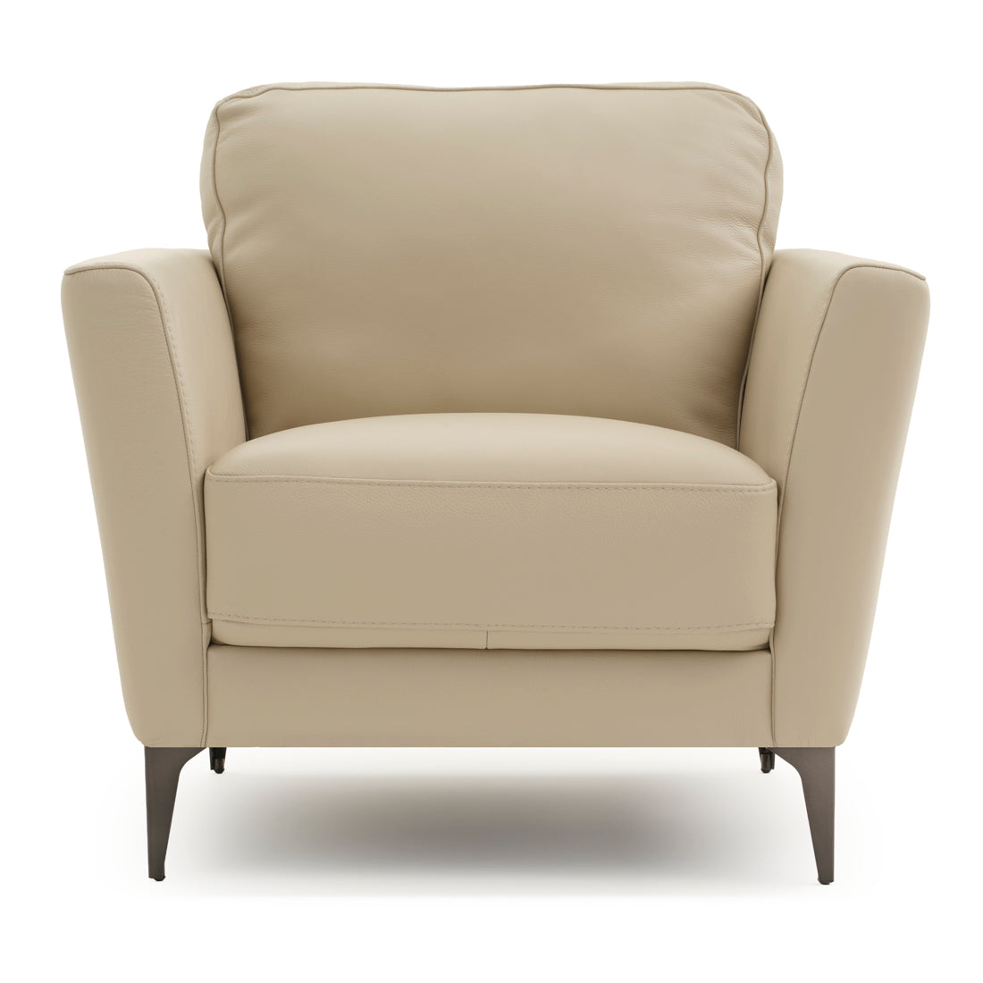 Elbertina Leather Accent Chair Beige