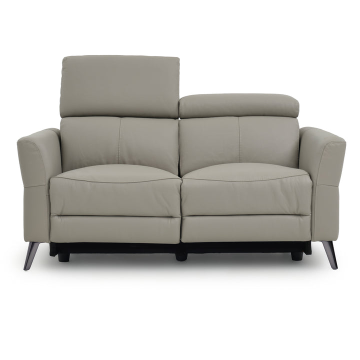 Westlyn Leather Reclining Loveseat Light Grey