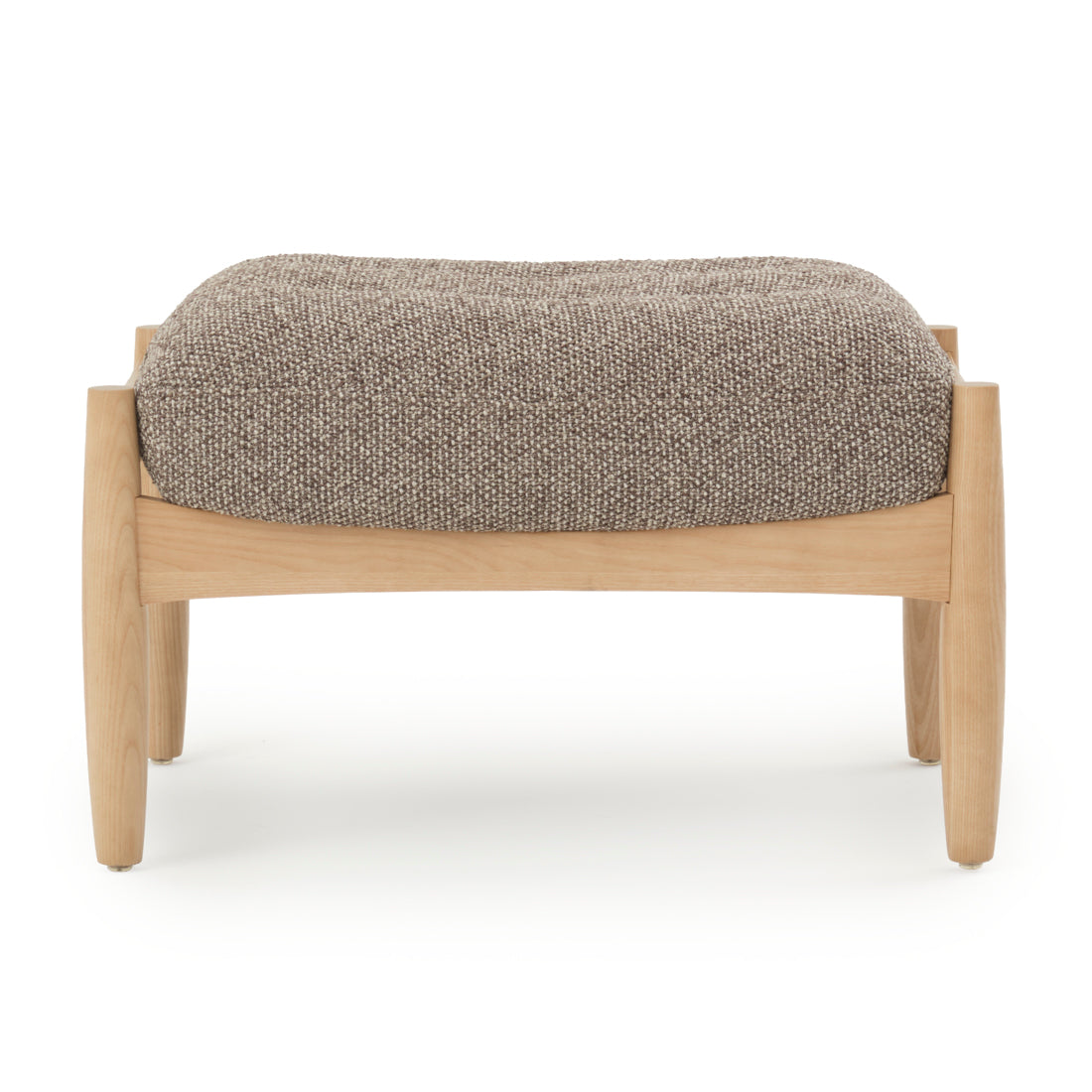 Naranda Fabric Ottoman Dark Brown