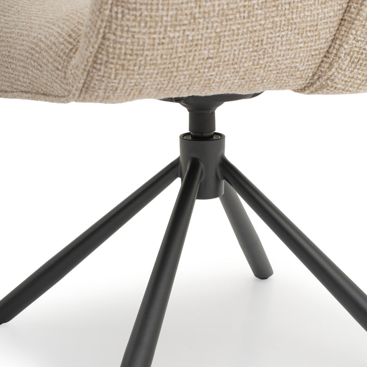 Effina Swivel Armchair Beige