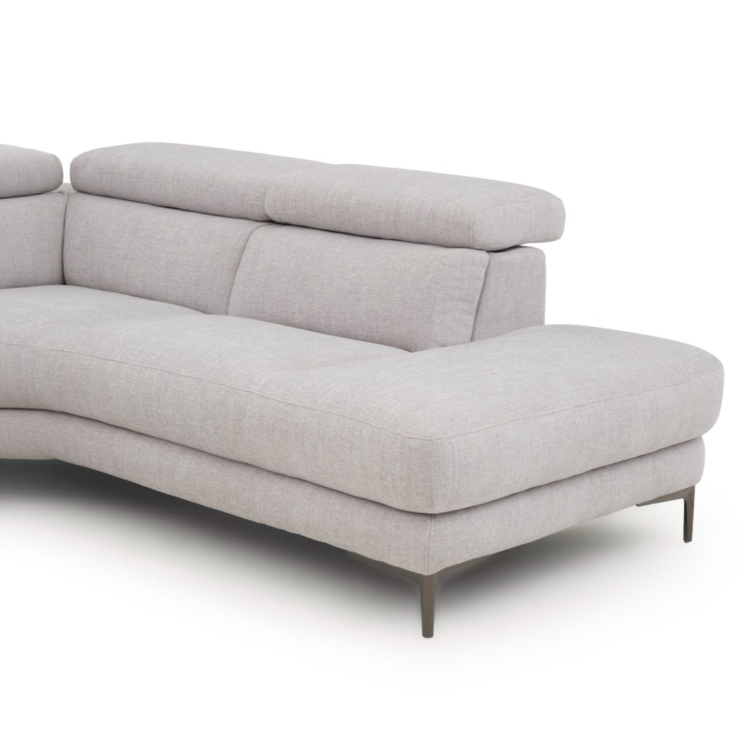Emilia Reclining Sectional Sofa Light Grey