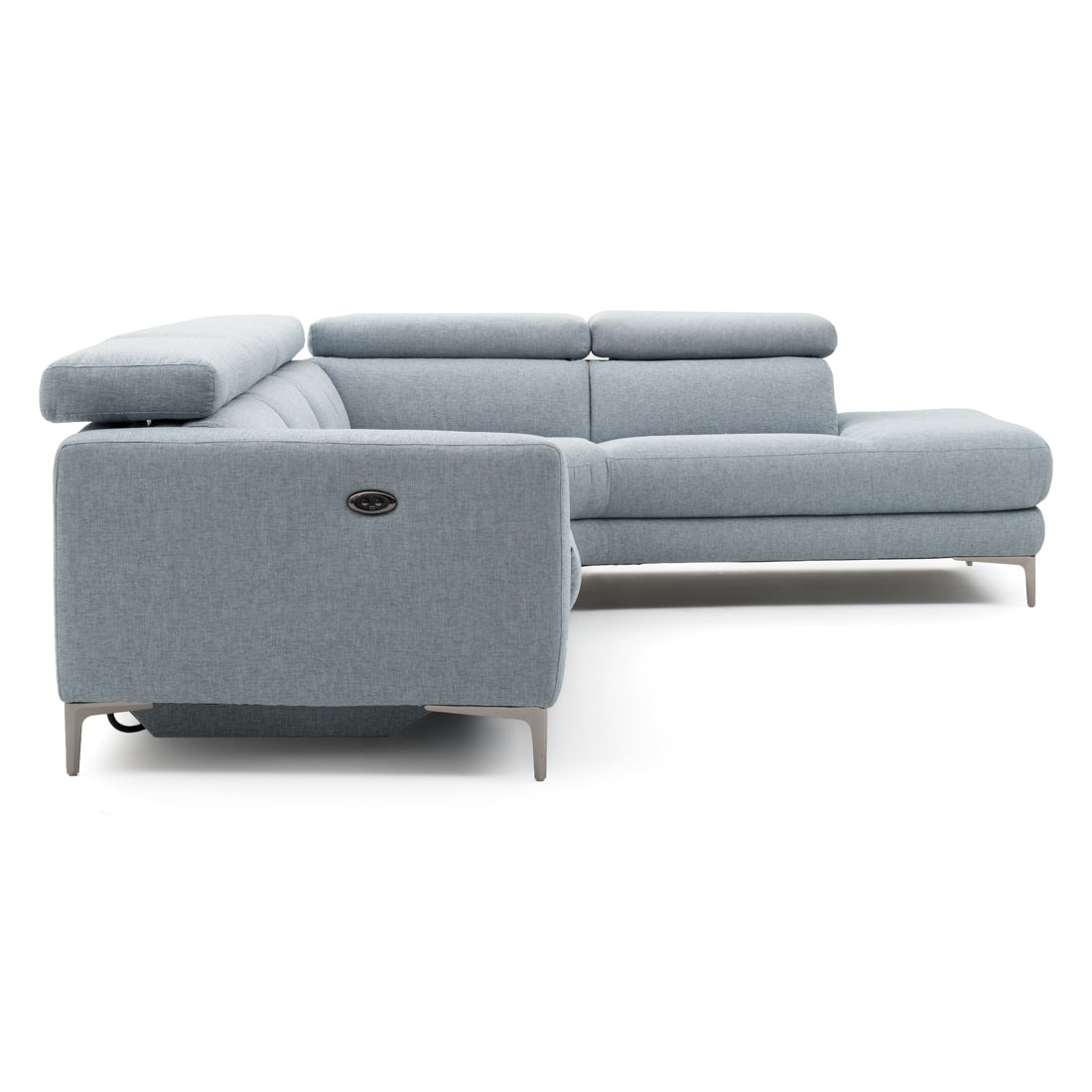 Emilia Reclining Sectional Sofa Light Blue