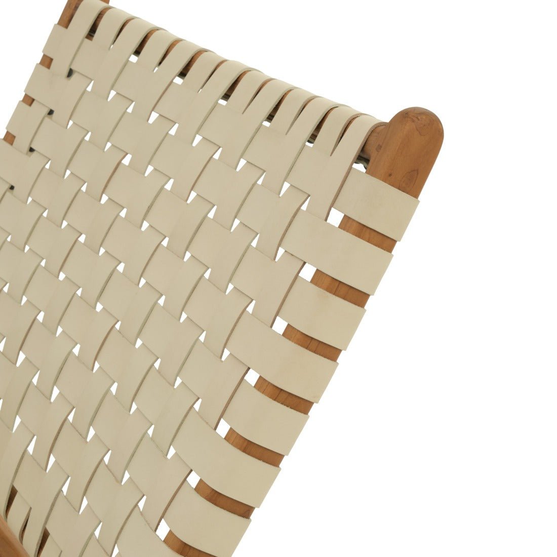 Santina Leather Accent Chair Off White