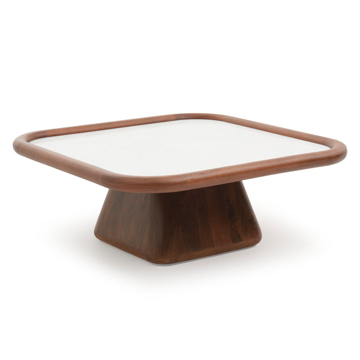 Nesta Wood Coffee Table Dark Brown
