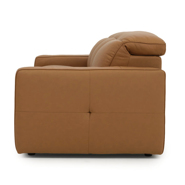 Nikolai Leather Reclining Sofa Cognac