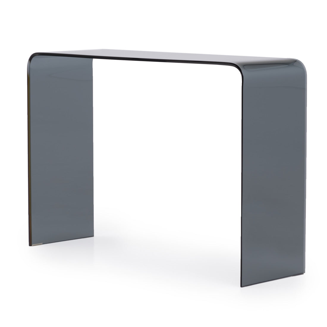 Wenzel Glass Console Table Dark Grey
