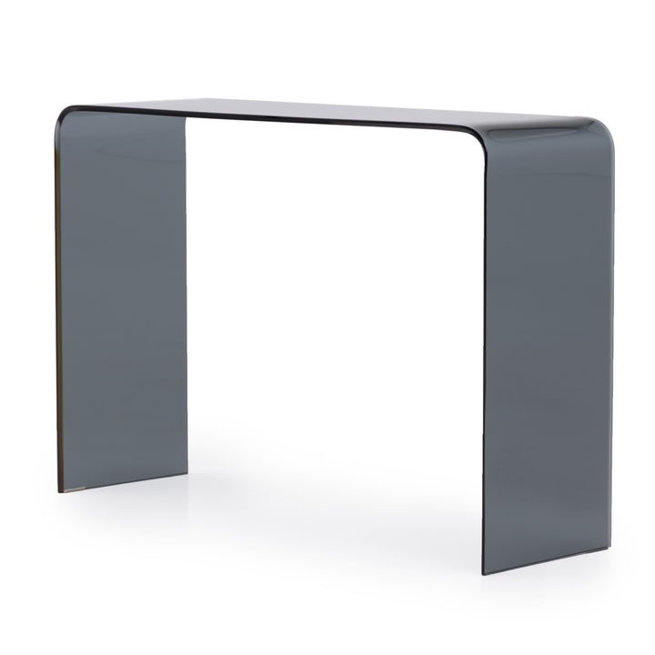 Wenzel Glass Console Table Dark Grey