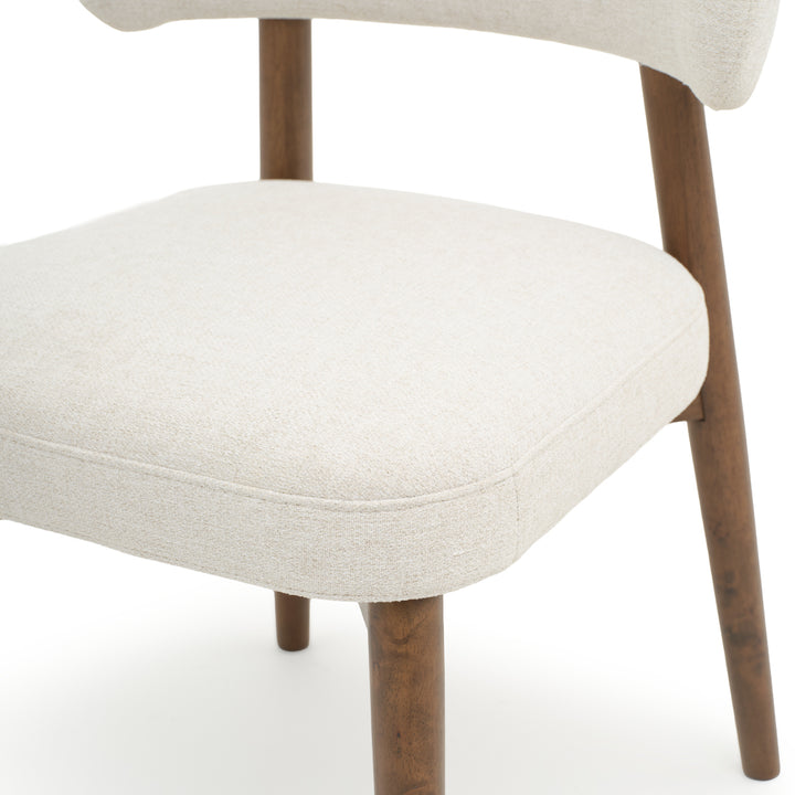 Eldina Fabric Chair Off White