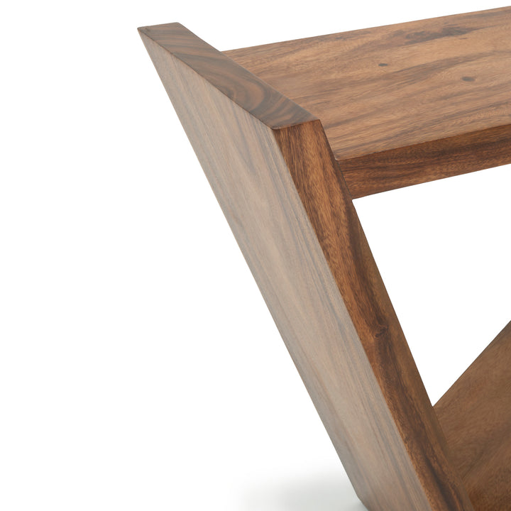 Nellu Wood Console Table Dark Brown