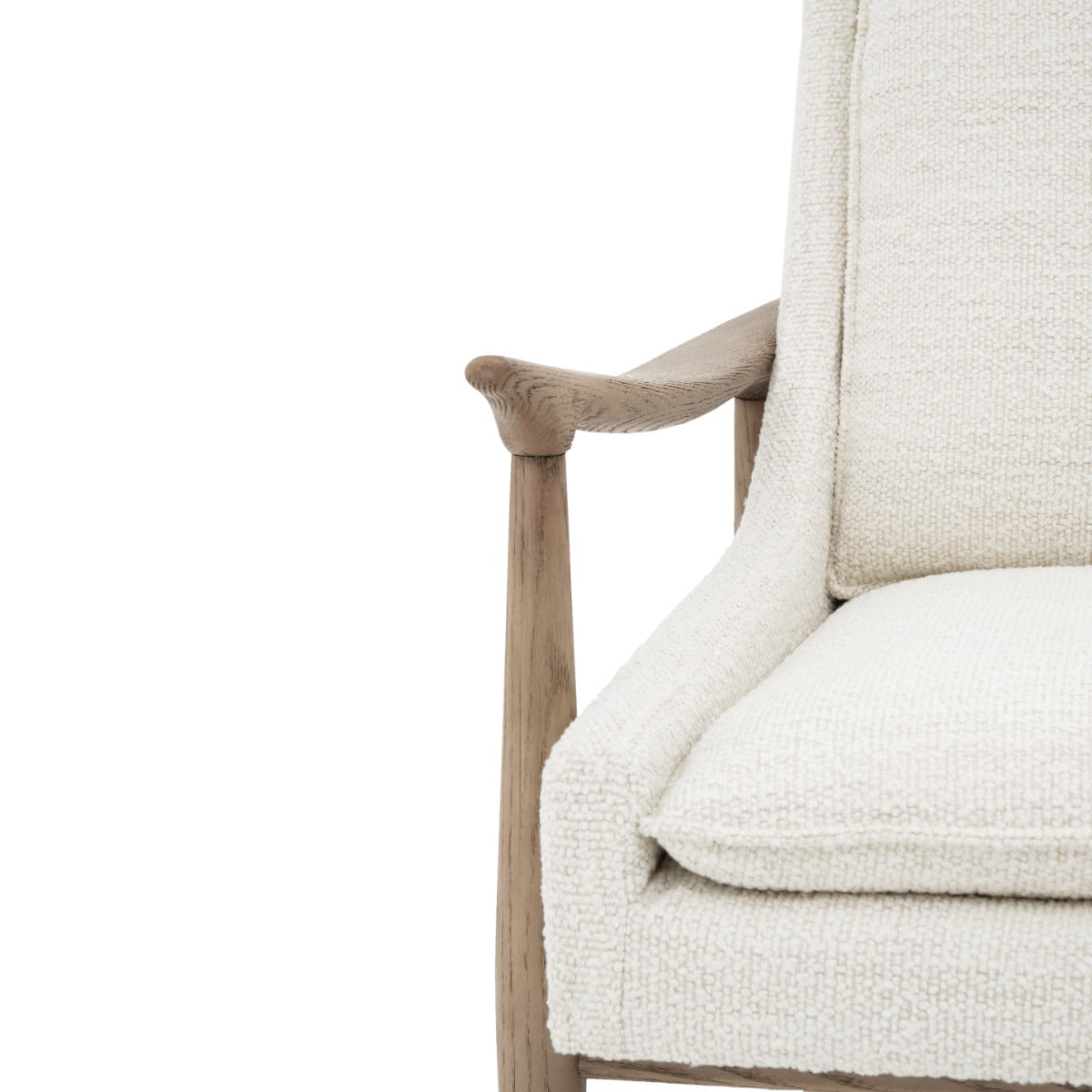 Nolra Fabric Accent Chair Off White