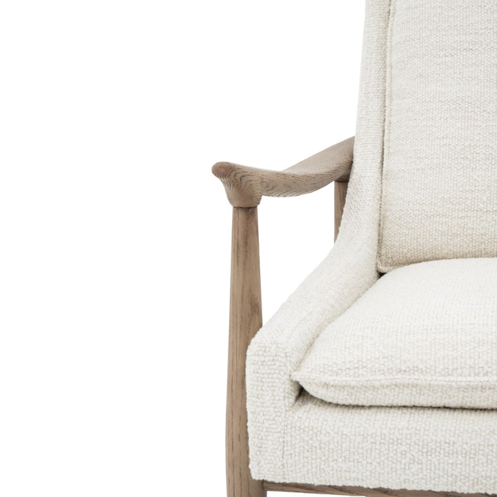 Nolra Fabric Accent Chair Off White