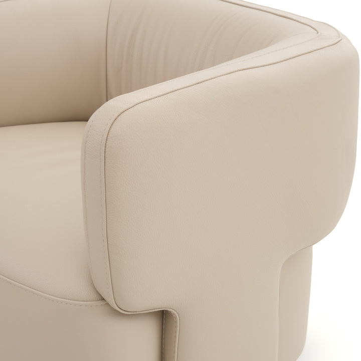 Waldette Leather Accent Chair Beige